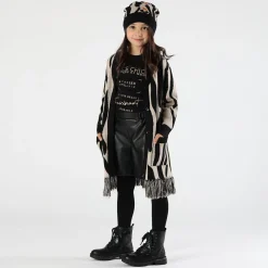 Berretto jacquard animalier bambina