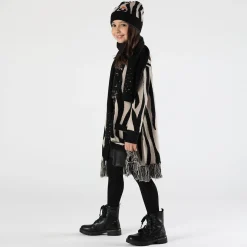 Berretto jacquard animalier bambina