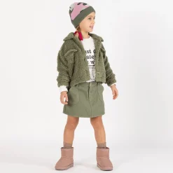 Berretto jacquard camouflage per bambina