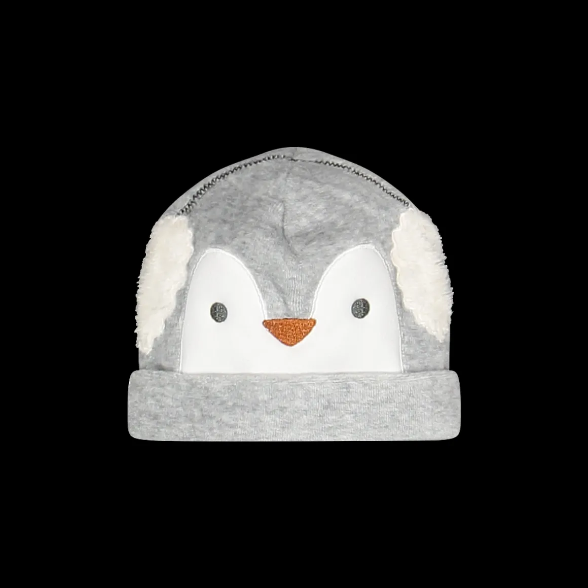 Berretto neonato in ciniglia color grigio