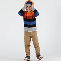 Berretto rigato bambino