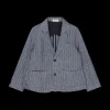 Blazer da bambino in tessuto rigato