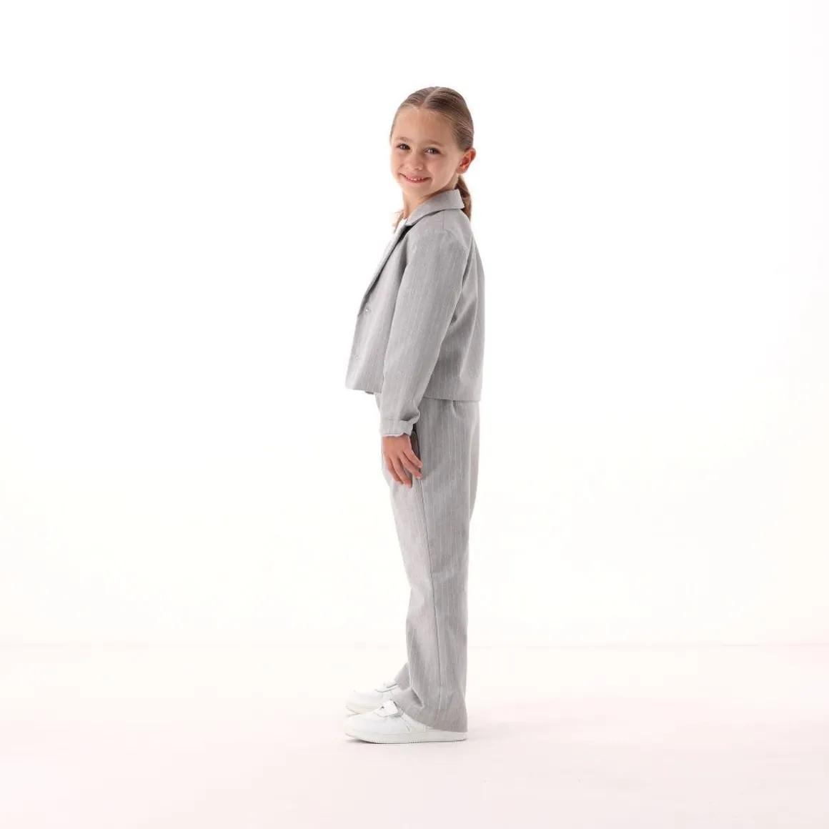 Blazer gessato per bambina