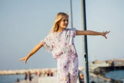 Blusa in creponne stampato per bambina