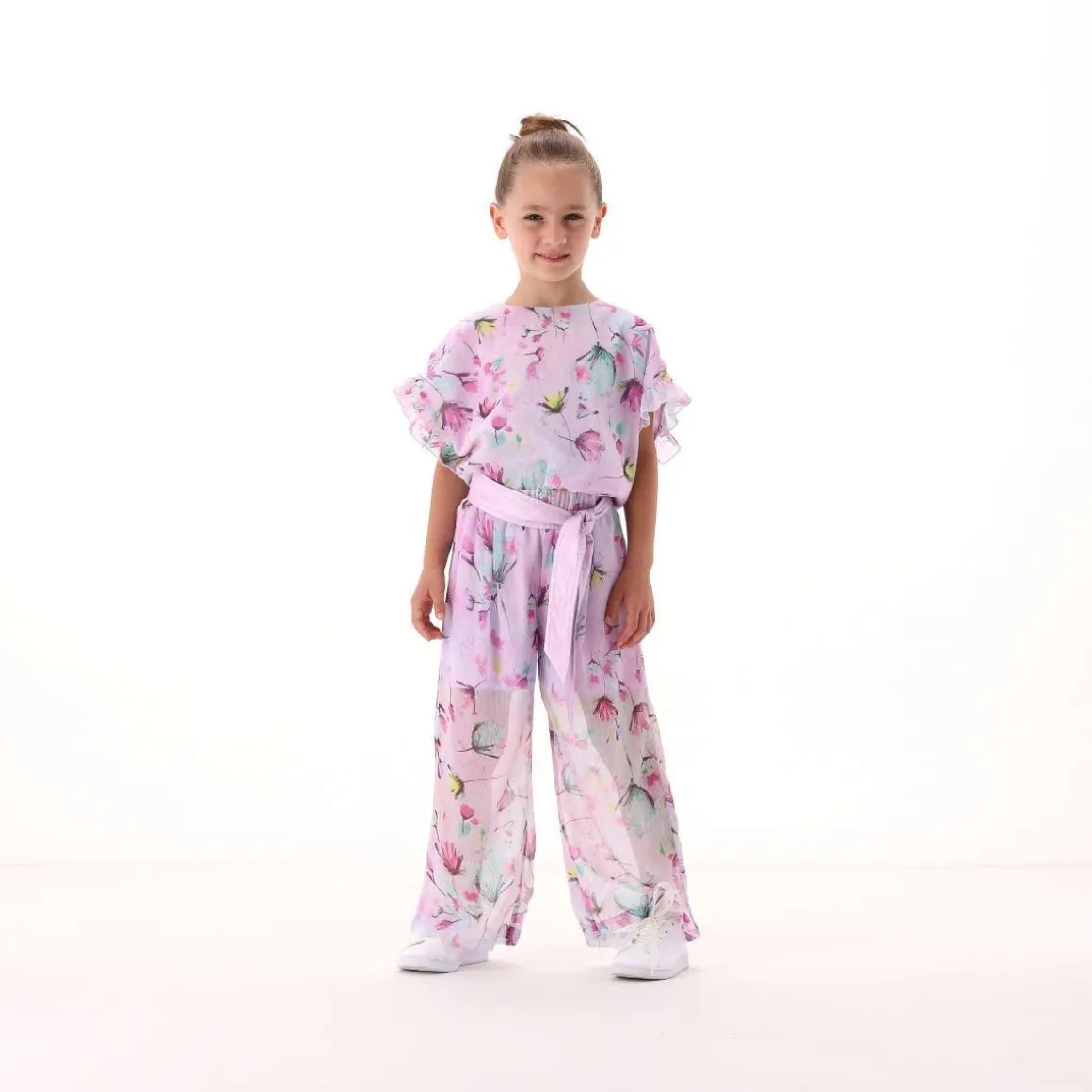 Blusa in creponne stampato per bambina