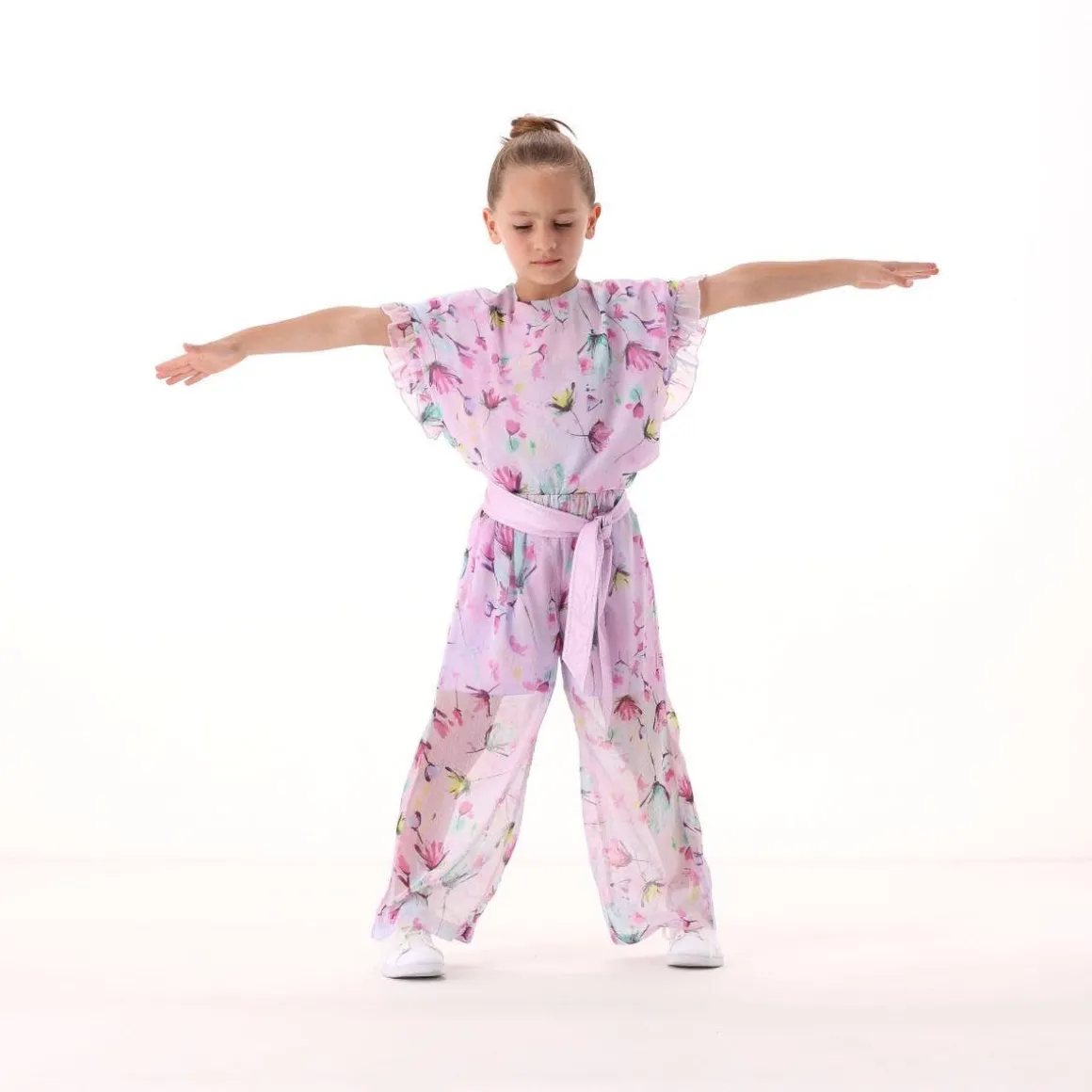 Blusa in creponne stampato per bambina