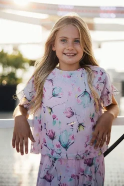 Blusa in creponne stampato per bambina