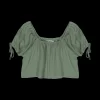 Blusa in misto lino per bambina