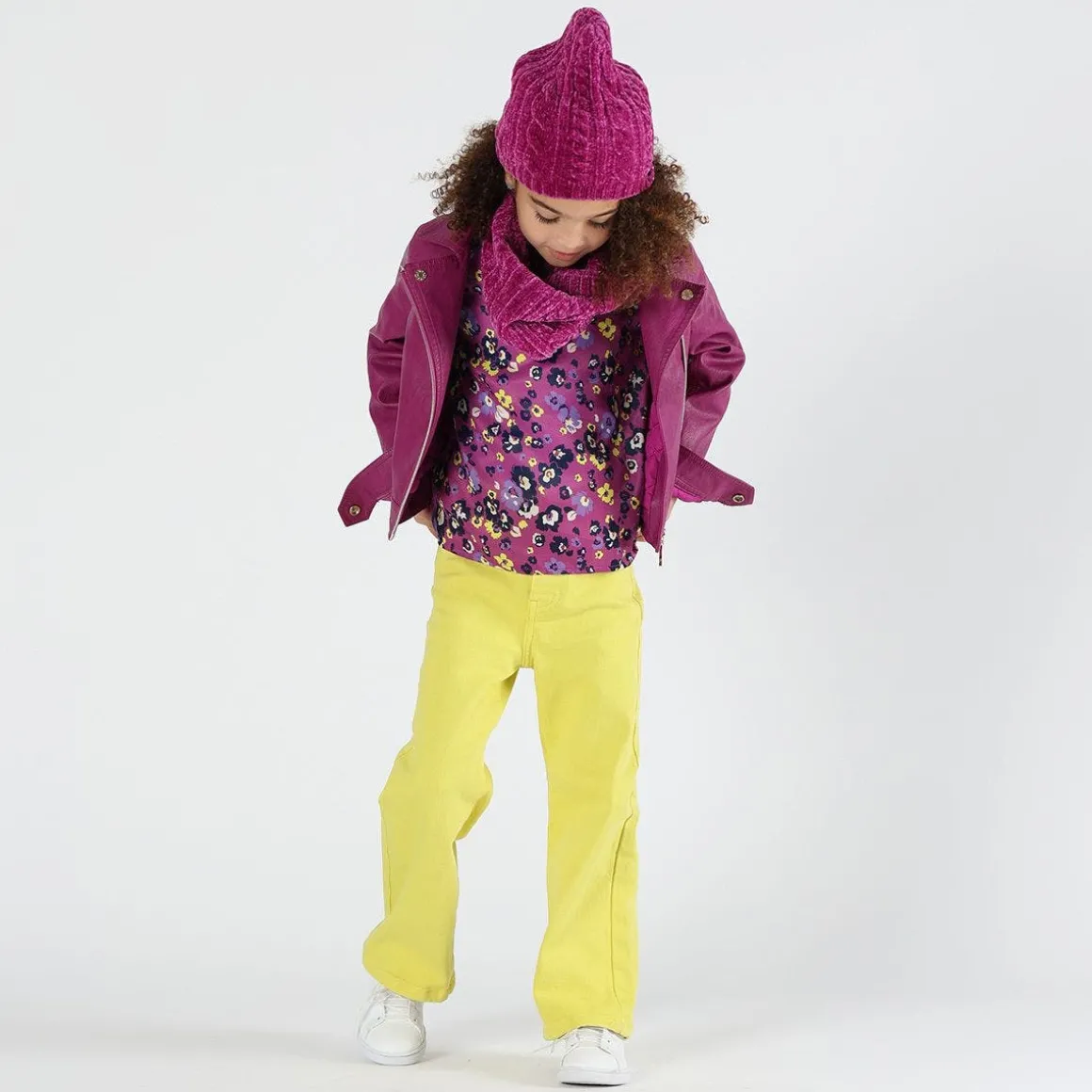 Blusa in raso stampato bambina
