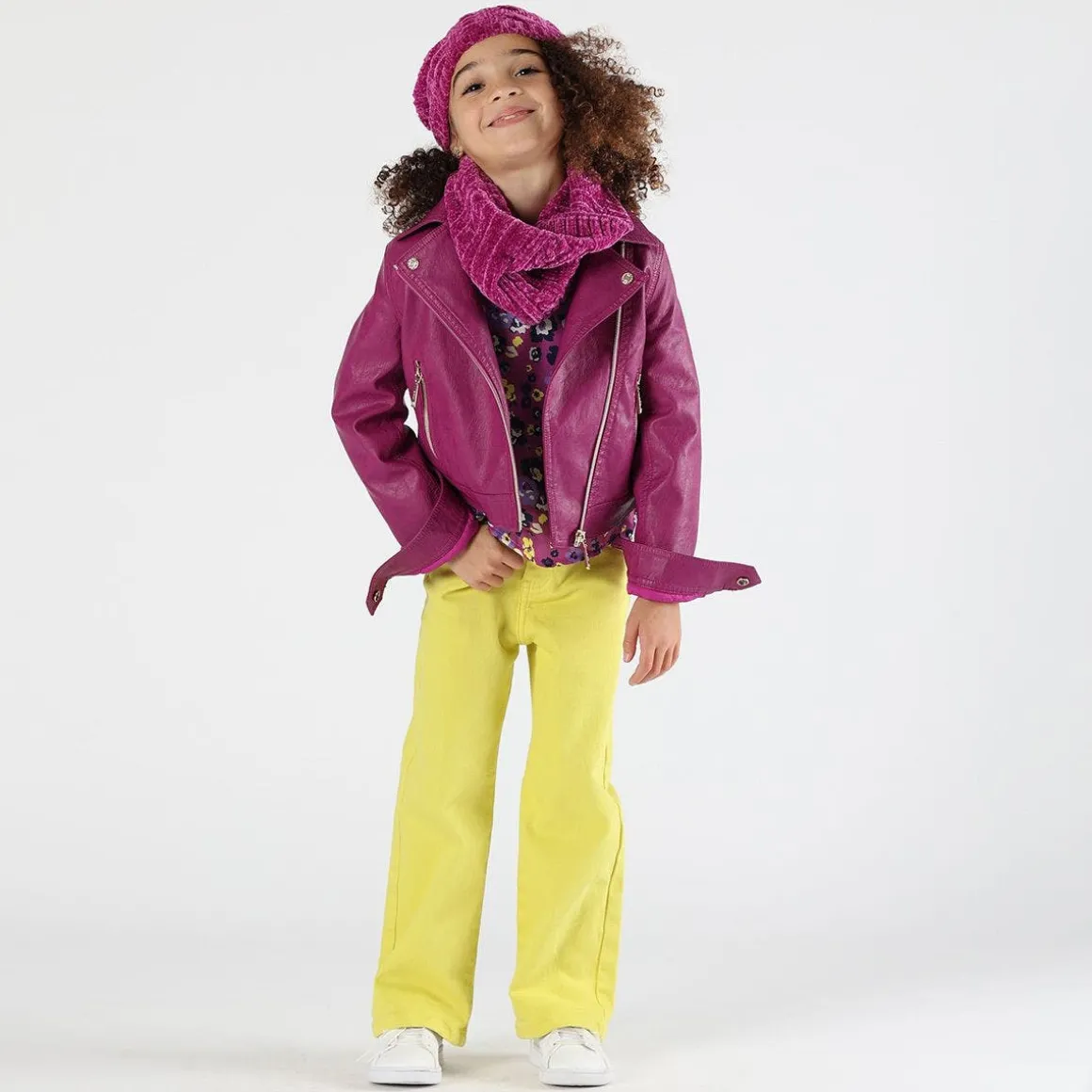 Blusa in raso stampato bambina