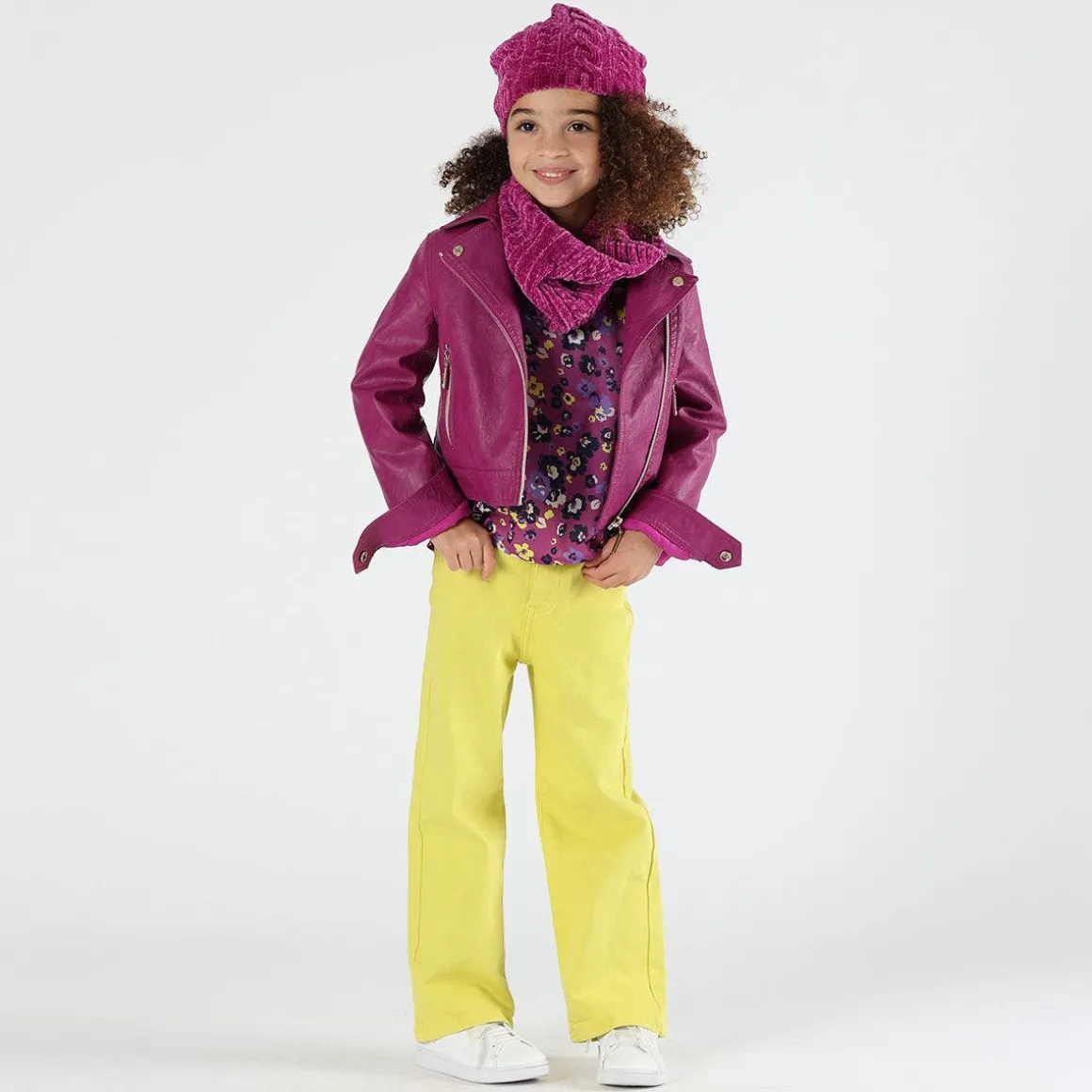 Blusa in raso stampato bambina