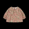 Blusa in velluto di cotone stampato da bambina