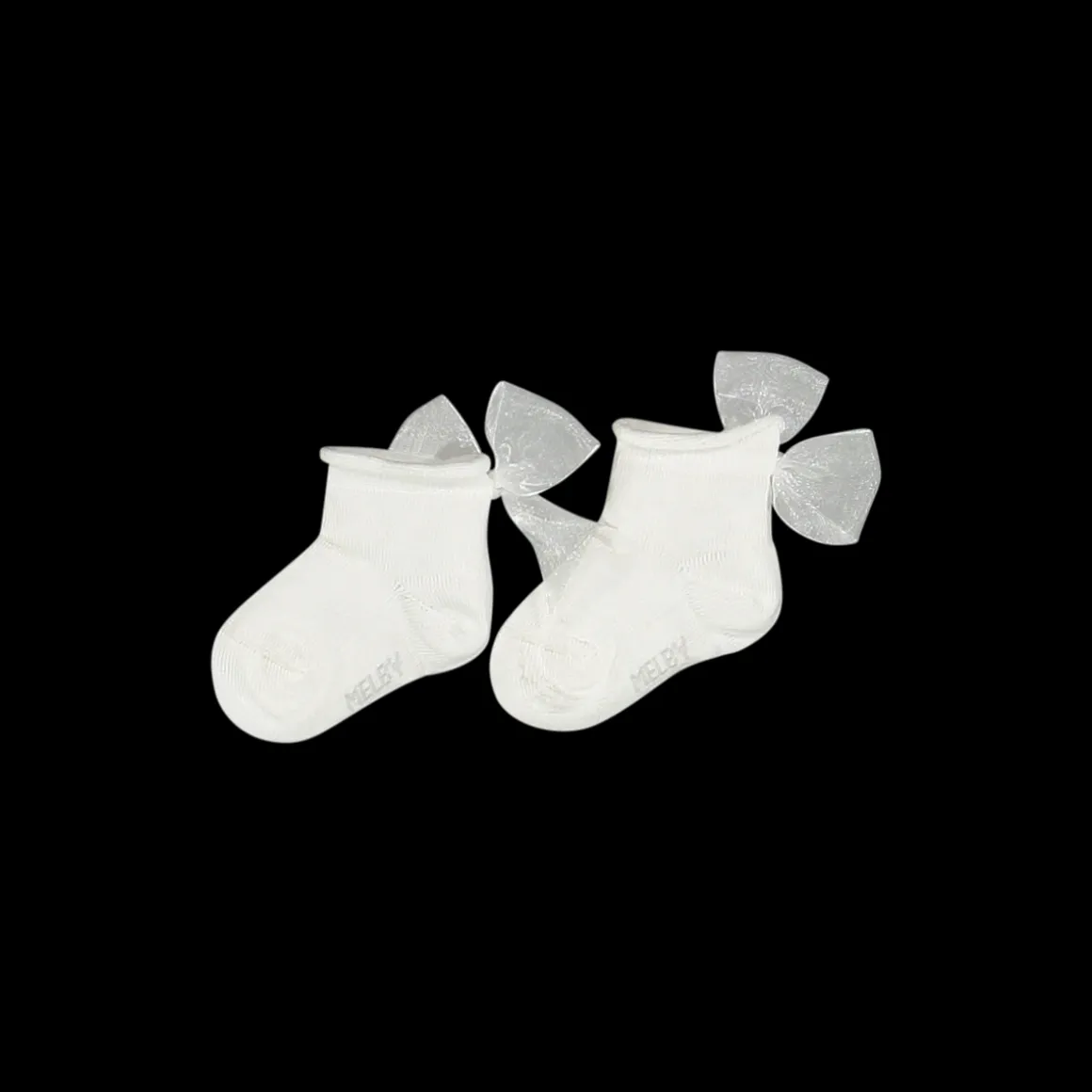 Calzino con fiocco per neonata