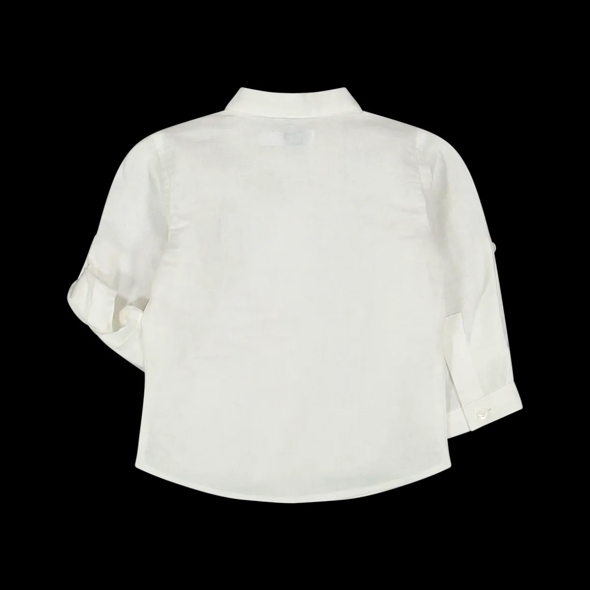 Camicia bambino in misto lino bianca
