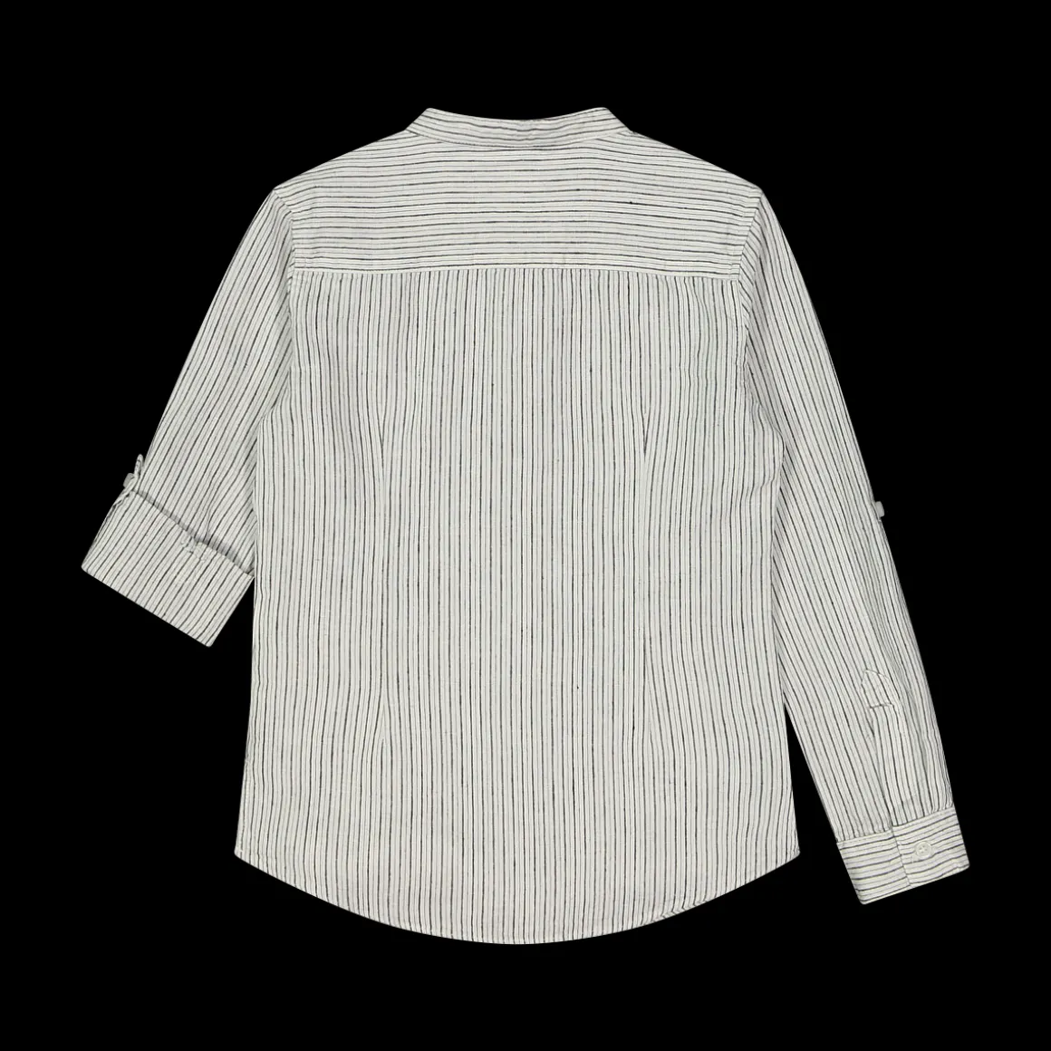 Camicia con collo alla coreana rigata da bambino