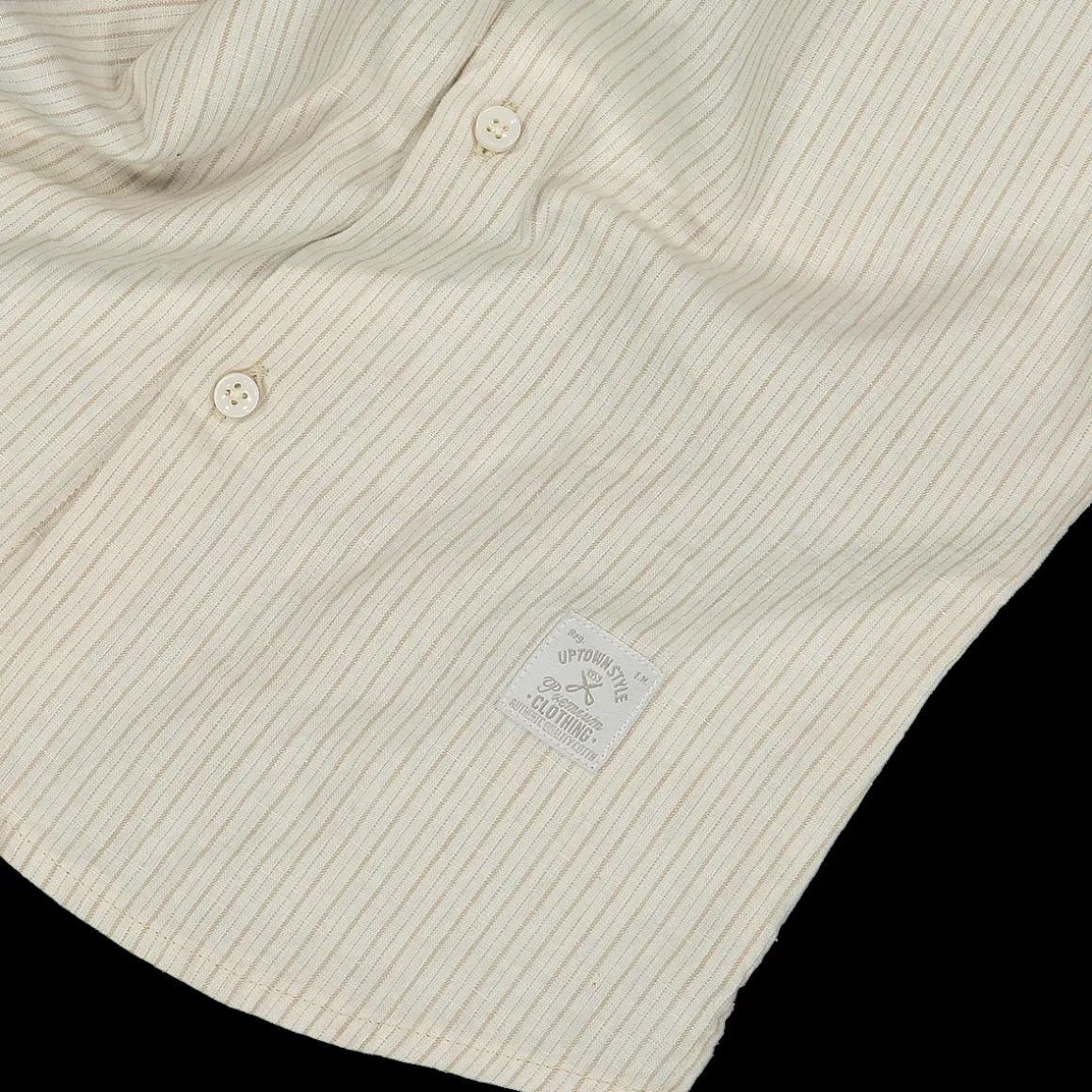 Camicia con collo alla coreana rigata da bambino