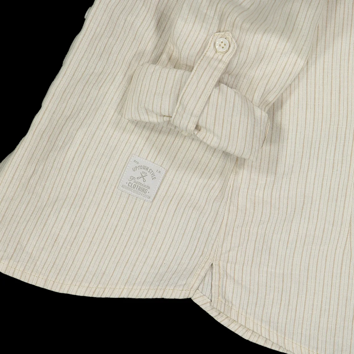 Camicia con collo alla coreana rigata da bambino