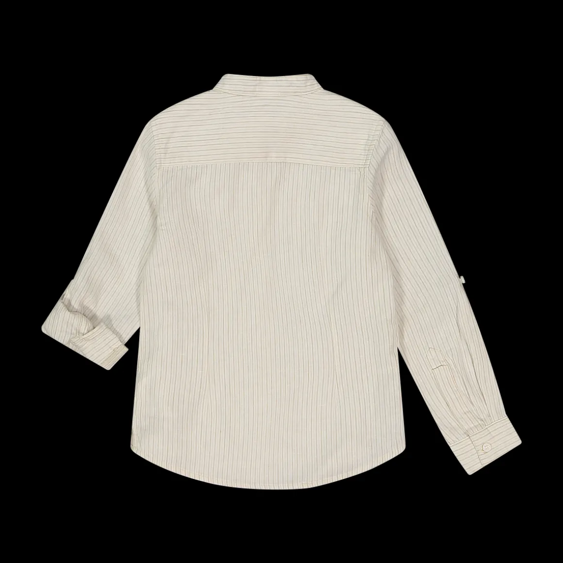 Camicia con collo alla coreana rigata da bambino