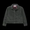 Camicia croped in velluto per ragazza