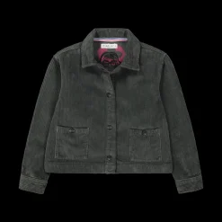 Camicia croped in velluto per ragazza
