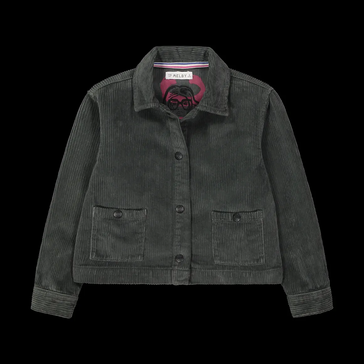 Camicia croped in velluto per ragazza