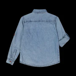 Camicia da bambino in denim leggero