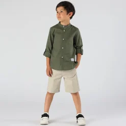 Camicia da bambino in misto lino