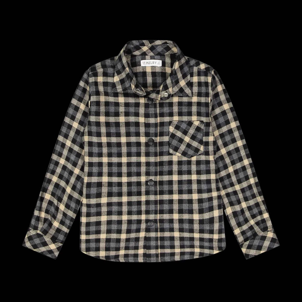 Camicia flanella a quadri in grigio per ragazzo