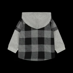 Camicia in flanella e jersey neonato