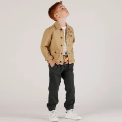 Camicia in gabardina malfilè bambino