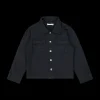 Camicia in gabardina nera per ragazzo