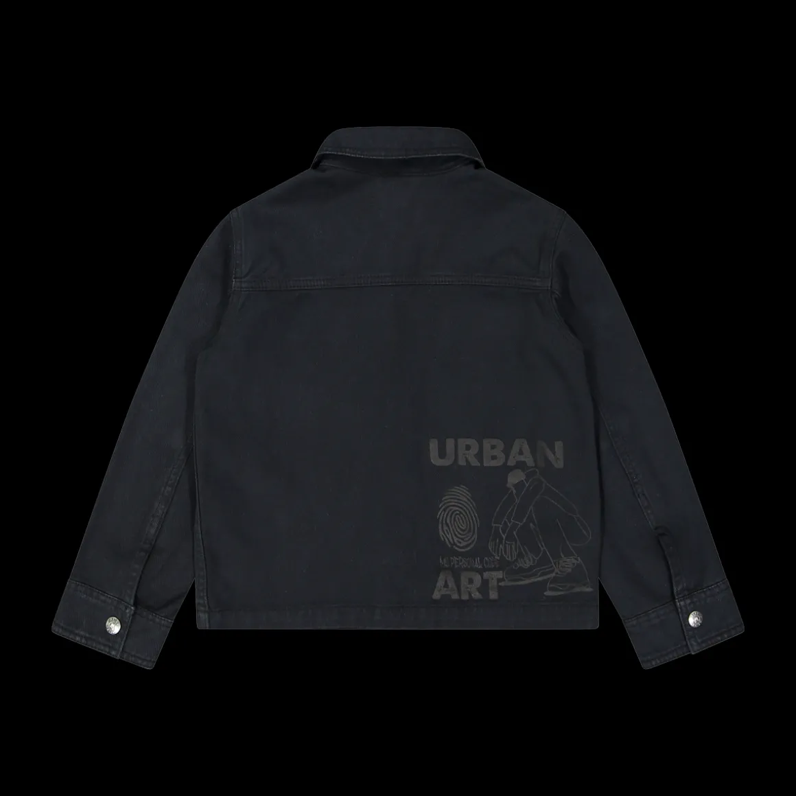 Camicia in gabardina nera per ragazzo