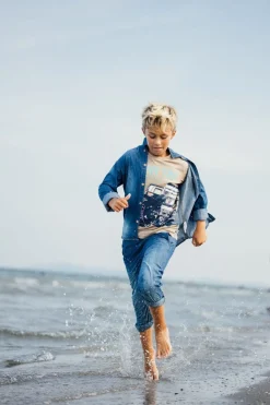 Camicia jeans leggero per bambino