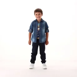 Camicia jeans leggero per bambino