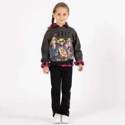 Camicia oversize a quadri per bambina