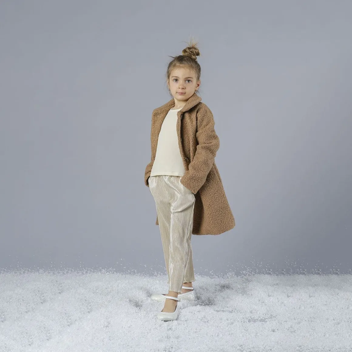 Cappotto a fantasia per bambina