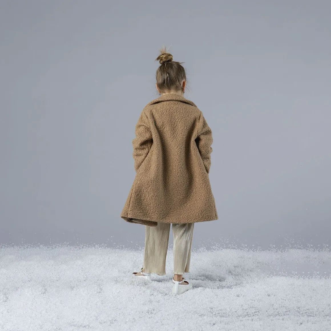 Cappotto a fantasia per bambina