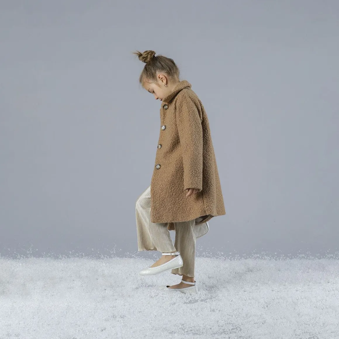 Cappotto a fantasia per bambina