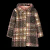 Cappotto in ricciolino quadri bambina