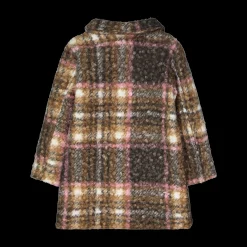 Cappotto in ricciolino quadri bambina