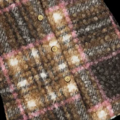 Cappotto in ricciolino quadri bambina