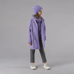 Cappotto tinta unita per bambina