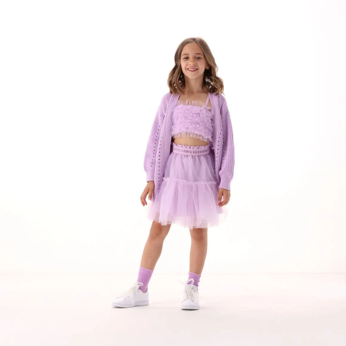 Cardigan con vestibilità oversize per bambina
