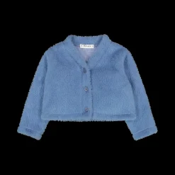 Cardigan cropped in pelliccetta per baby girl