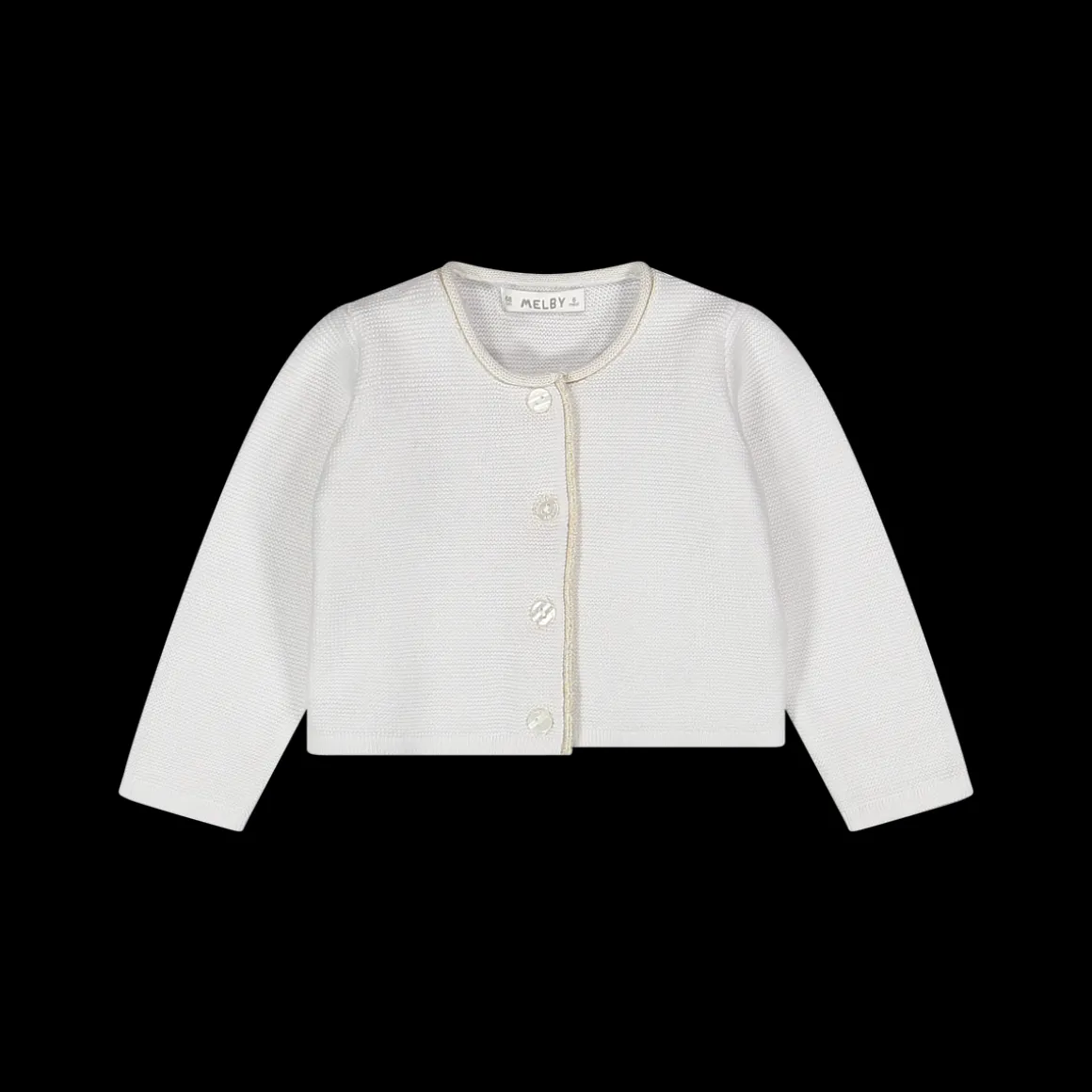 Cardigan da bambina in 100% cotone.