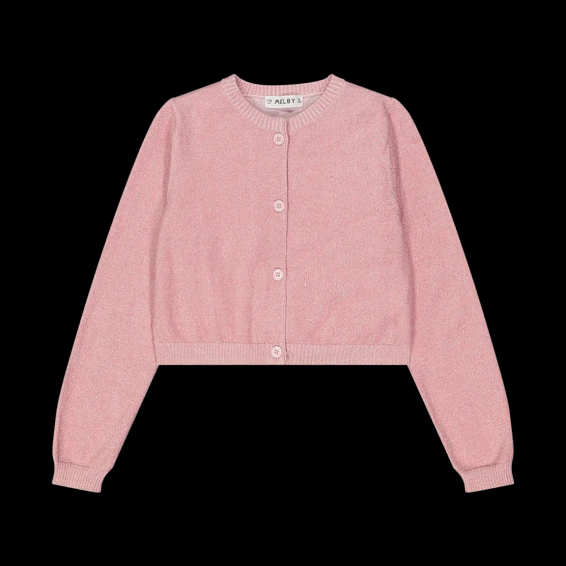 Cardigan da bambina in cotone con lurex