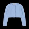 Cardigan da bambina in cotone con paillettes