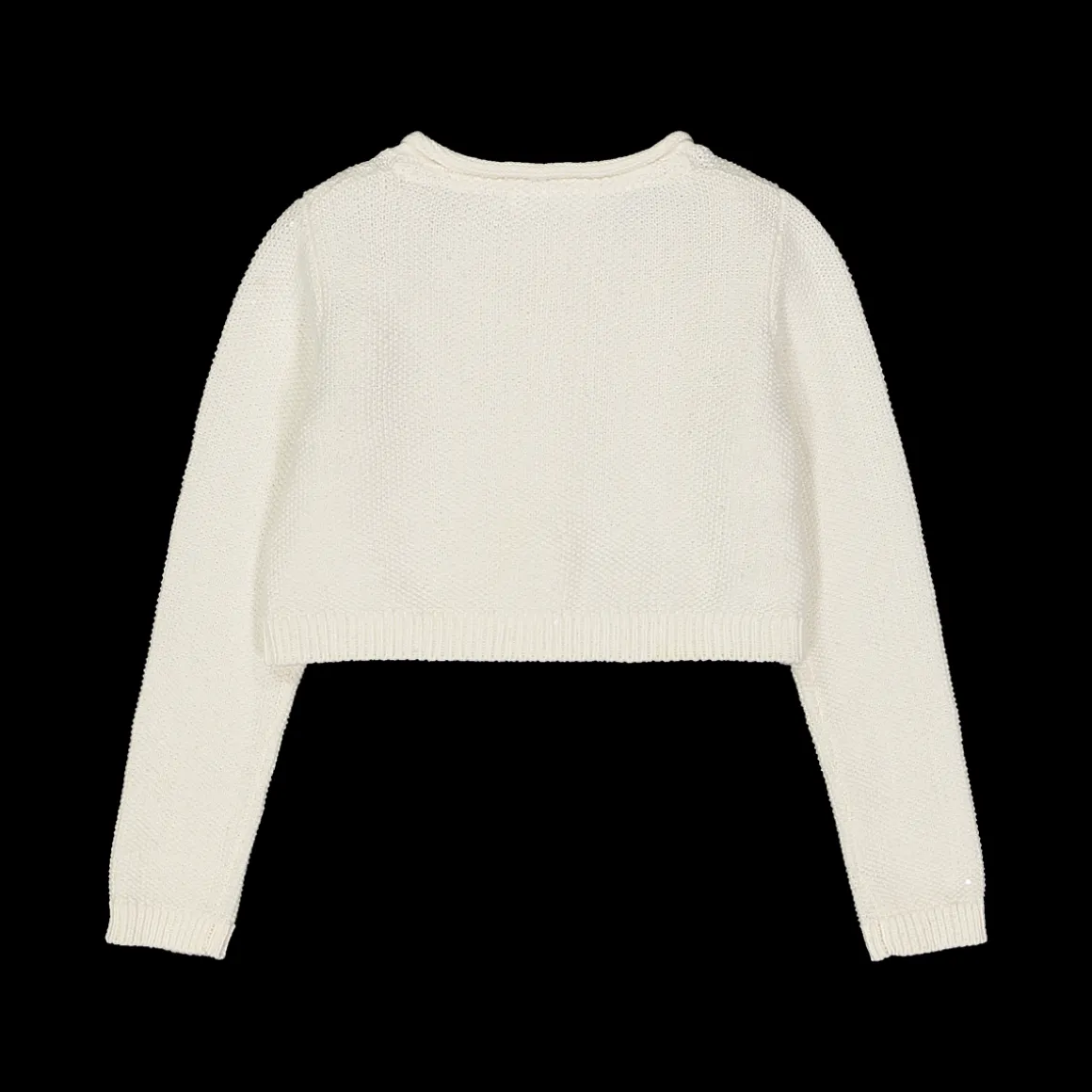 Cardigan da bambina in cotone con paillettes