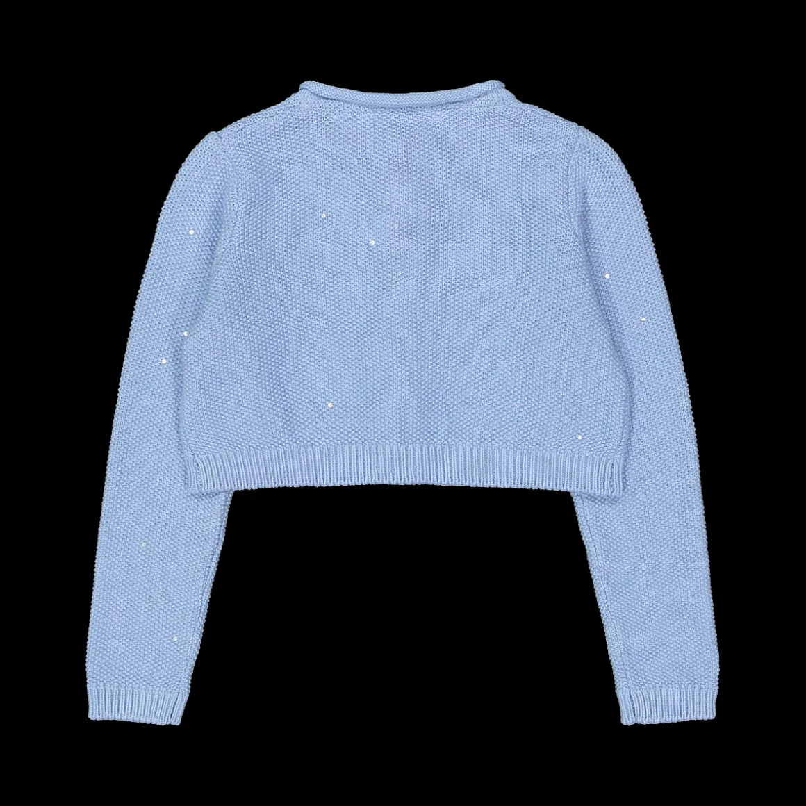 Cardigan da bambina in cotone con paillettes