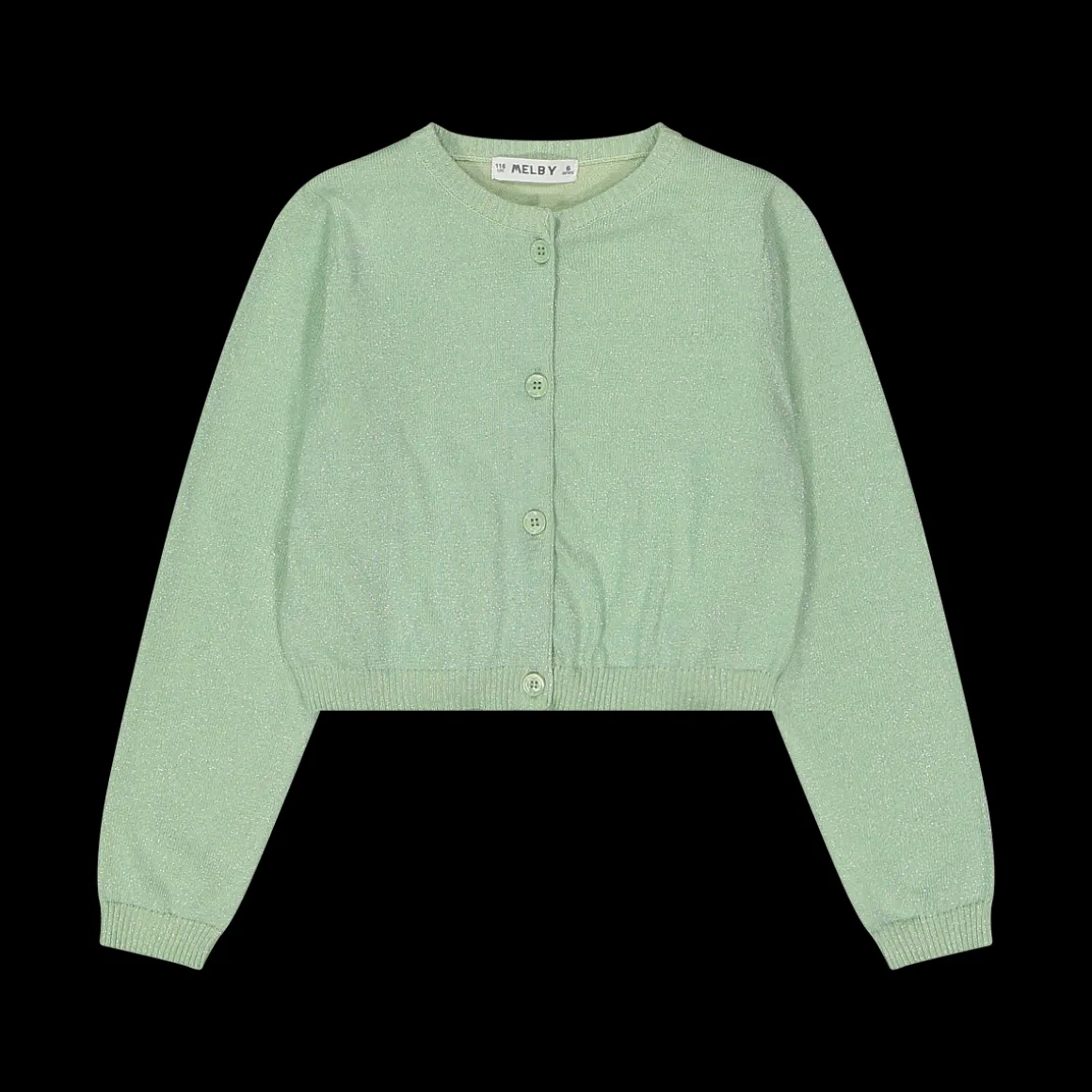Cardigan da bambina in cotone con lurex